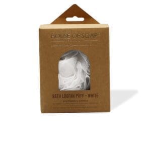 Bath Loofah Puff - White