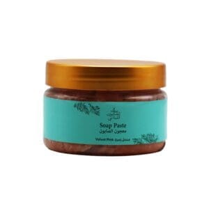 Front of naturally luxurious, fragrant and handmade skincare Velvet Pink Soap Paste by House of Soap