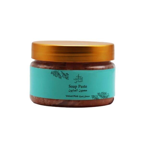 Front of naturally luxurious, fragrant and handmade skincare Velvet Pink Soap Paste by House of Soap