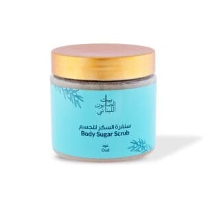 Front shot of naturally luxurious fragrant skincare Oud Body Sugar Scrub by House of Soap