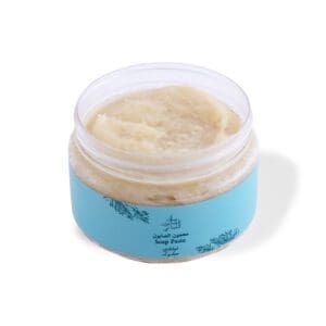 Open shot of naturally luxurious, fragrant and handmade skincare Lychee Soap Paste by House of Soap