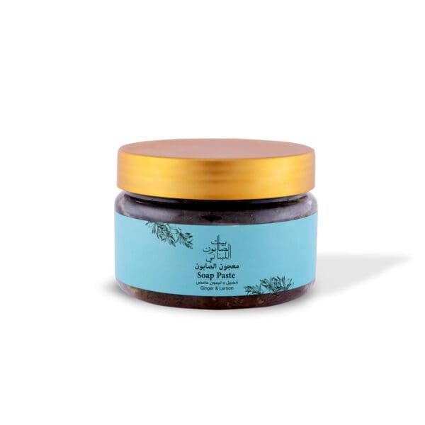 Front of naturally luxurious, fragrant and handmade skincare Ginger & Lemon Soap Paste by House of Soap