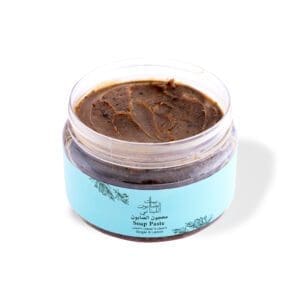 Open shot of naturally luxurious, fragrant and handmade skincare Ginger & Lemon Soap Paste by House of Soap