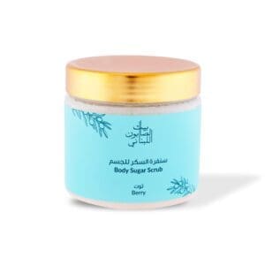 Front shot of naturally luxurious skincare Berry Body Sugar Scrub by House of Soap
