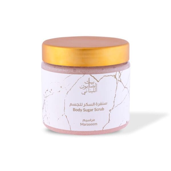Front shot of naturally luxurious fragrant skincare Maraseem Body Sugar Scrub by House of Soap