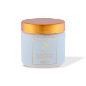 Front shot of naturally luxurious fragrant skincare White Musk Body Sugar Scrub by House of Soap