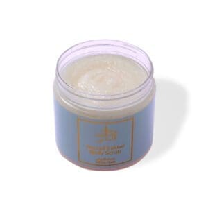 Open shot of naturally luxurious fragrant skincare White Musk Body Sugar Scrub by House of Soap