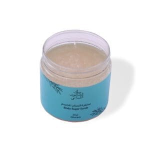 Open shot of naturally luxurious fragrant skincare Gharam Body Sugar Scrub by House of Soap
