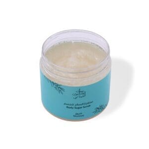 Open shot of naturally luxurious fragrant skincare Shorouq Body Sugar Scrub by House of Soap