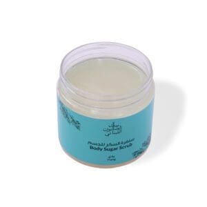 Open shot of naturally luxurious fragrant skincare Ylang Body Sugar Scrub by House of Soap