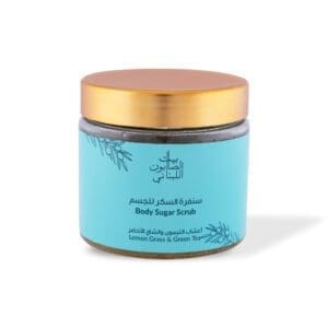 Naturally luxurious, fragrant and handmade skincare Lemongrass Green Tea Body Sugar Scrub by House of Soap